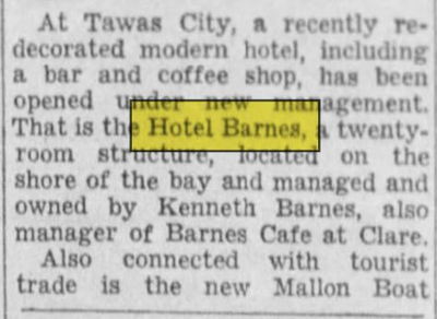 Hotel Barnes - July 1941 Article (newer photo)